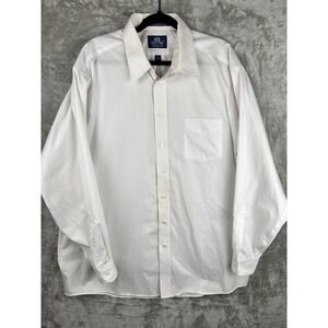 Stafford Wrinkle Free Mens White Dress Shirt Classic Minimalist Office Workwear